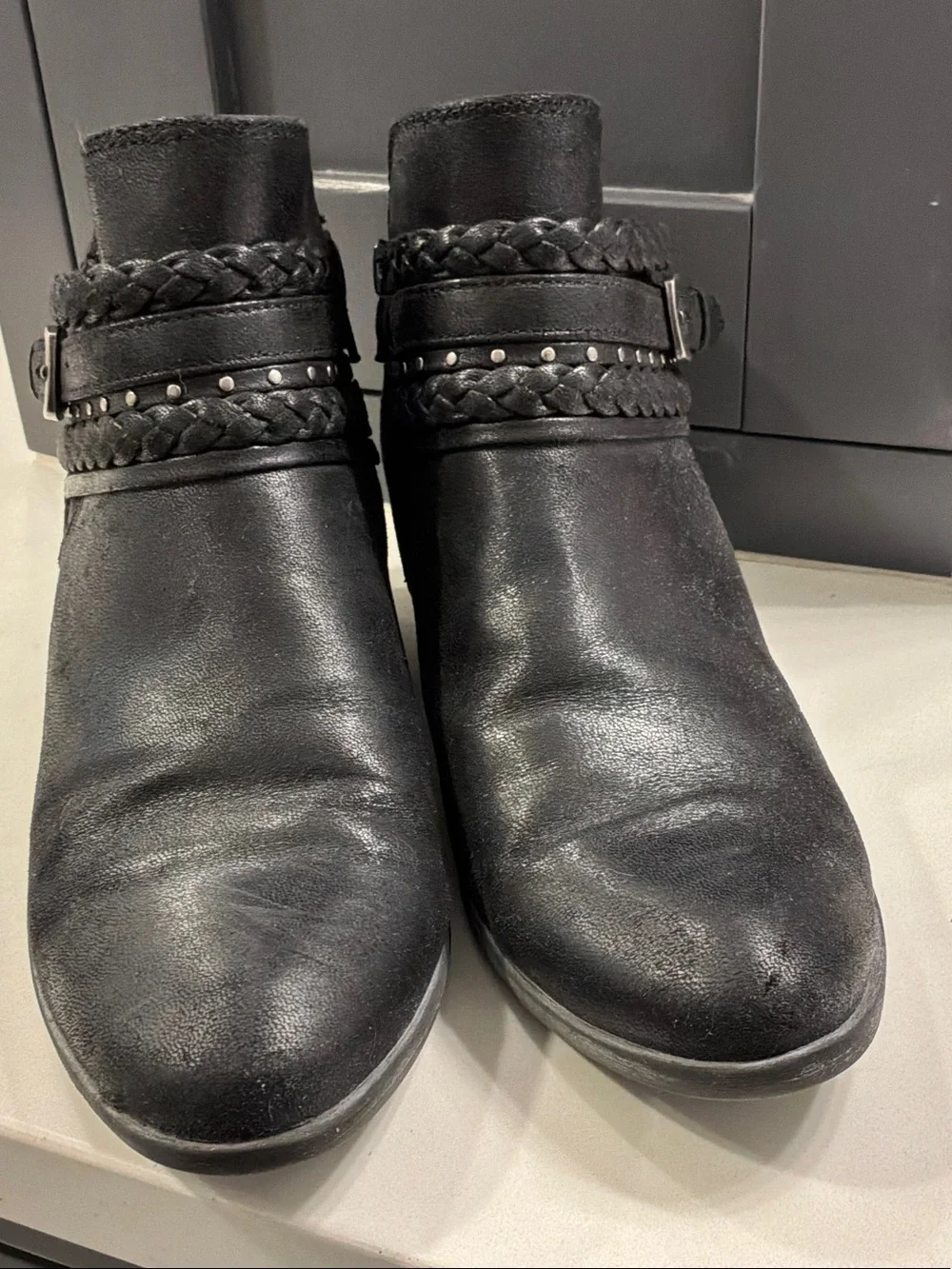 BareTraps Black Braided Booties